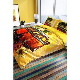 Monohome Caravan 3D Pamuk Saten Çift Kişilik 200x220 cm Nevresim Takımı