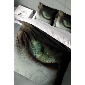 Monohome CatEye 3D Pamuk Saten Renkli Çift Kişilik 200x220 cm Nevresim Takımı