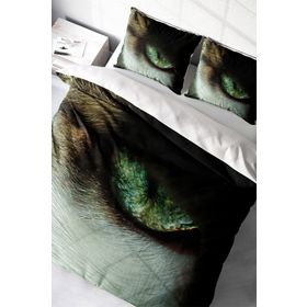 Monohome CatEye 3D Pamuk Saten Renkli Çift Kişilik 200x220 cm Nevresim Takımı