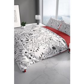 Monohome Catsy 3D Pamuk Saten Çift Kişilik 200x220 cm Nevresim Takımı