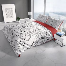 Monohome Catsy 3D Renkli Çift Kişilik 200x220 cm Nevresim Takımı