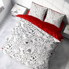 Monohome Catsy 3D Renkli Çift Kişilik 200x220 cm Nevresim Takımı