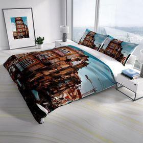 Monohome Cattleya Apartman 3D Pamuk Saten Çift Kişilik Nevresim Takımı