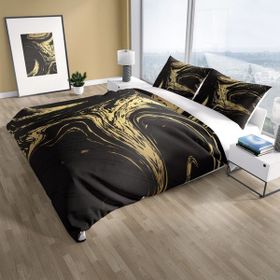 Monohome Cattleya Black Design 3D Pamuk Saten Çift Kişilik Nevresim Takımı