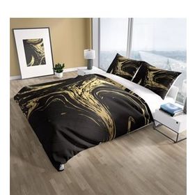 Monohome Cattleya Black Design 3D Pamuk Saten Çift Kişilik Nevresim Takımı