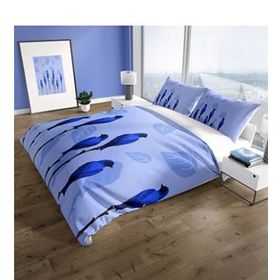 Monohome Cattleya Bluebird 3d Pamuk Saten Çift Kişilik Nevresim Takımı