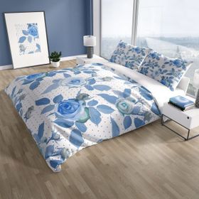 Monohome Cattleya Bluerose 3D Pamuk Saten Çift Kişilik Nevresim Takımı