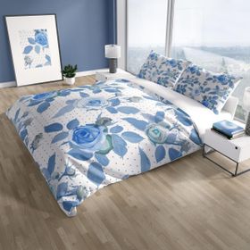 Monohome Cattleya Bluerose 3D Pamuk Saten Çift Kişilik Nevresim Takımı