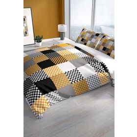 Monohome Cattleya Checkers 3d Pamuk Saten Çift Kişilik Nevresim Takımı