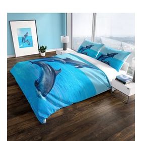 Monohome Cattleya Dolphin 3 3D Pamuk Saten Çift Kişilik Nevresim Takımı