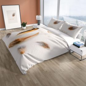 Monohome Cattleya Feather 3D Pamuk Saten Çift Kişilik Nevresim Takımı
