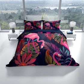 Monohome Cattleya Flamingo I 3D Pamuk Saten Çift Kişilik Nevresim Takımı
