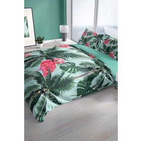 Monohome Cattleya Flamingo II 3D Pamuk Saten Çift Kişilik Nevresim Takımı