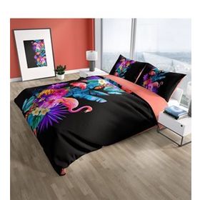 Monohome Cattleya Flamingo III 3D Pamuk Saten Çift Kişilik Nevresim Takımı