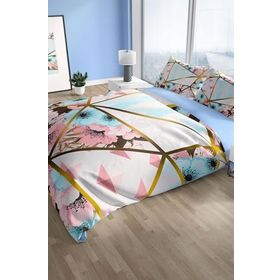Monohome Cattleya Flower Black 3D Pamuk Saten Çift Kişilik Nevresim Takımı