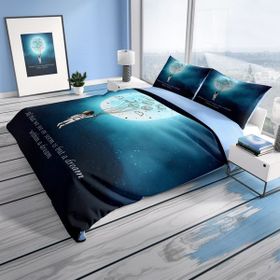 Monohome Cattleya Gece Mottom 3D Pamuk Saten Çift Kişilik Nevresim Takımı