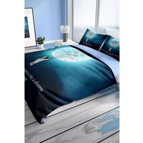 Monohome Cattleya Gece Mottom 3D Pamuk Saten Çift Kişilik Nevresim Takımı