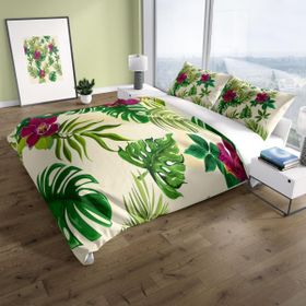 Monohome Cattleya Green 3d Pamuk Saten Çift Kişilik Nevresim Takımı