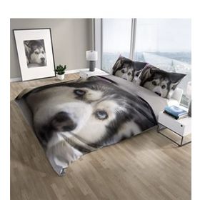 Monohome Cattleya Husky 3d Pamuk Saten Çift Kişilik Nevresim Takımı
