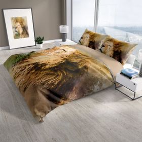 Monohome Cattleya Lion 3d Pamuk Saten Çift Kişilik Nevresim Takımı
