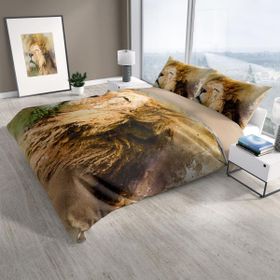 Monohome Cattleya Lion 3d Pamuk Saten Çift Kişilik Nevresim Takımı
