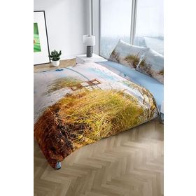 Monohome Cattleya London 3D Pamuk Saten Çift Kişilik Nevresim Takımı