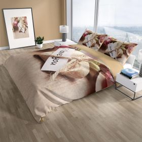 Monohome Cattleya Love You 3d Pamuk Saten Çift Kişilik Nevresim Takımı