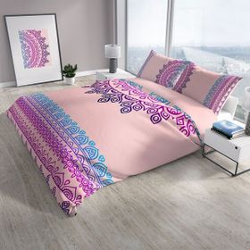 Monohome Cattleya Mandala 3D Pamuk Saten Çift Kişilik Nevresim Takımı