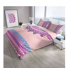 Monohome Cattleya Mandala 3D Pamuk Saten Çift Kişilik Nevresim Takımı
