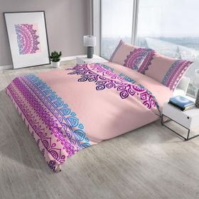 Monohome Cattleya Mandala 3D Pamuk Saten Çift Kişilik Nevresim Takımı