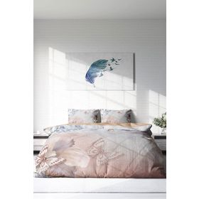 Monohome Cattleya Mariposa 3D Pamuk Saten Çift Kişilik Nevresim Takımı