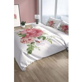 Monohome Cattleya Middle Sea 3D Pamuk Saten Çift Kişilik Nevresim Takımı