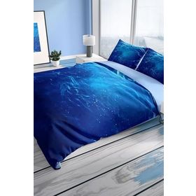 Monohome Cattleya Middle Sea 3D Pamuk Saten Çift Kişilik Nevresim Takımı