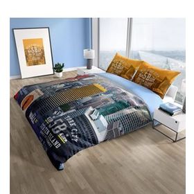 Monohome Cattleya New York 3D Pamuk Saten Çift Kişilik Nevresim Takımı