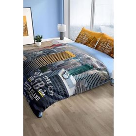 Monohome Cattleya New York 3D Pamuk Saten Çift Kişilik Nevresim Takımı