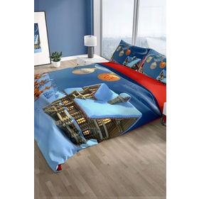 Monohome Cattleya Ny Flake 3d Pamuk Saten Çift Kişilik Nevresim Takımı