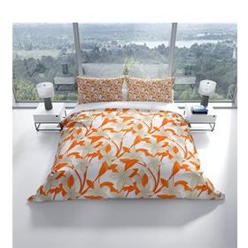Monohome Cattleya Orange 3d Pamuk Saten Çift Kişilik Nevresim Takımı