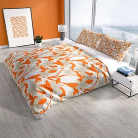 Monohome Cattleya Orange 3d Pamuk Saten Çift Kişilik Nevresim Takımı