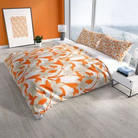 Monohome Cattleya Orange 3d Pamuk Saten Çift Kişilik Nevresim Takımı
