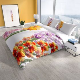 Monohome Cattleya Orchid 3d Pamuk Saten Çift Kişilik Nevresim Takımı