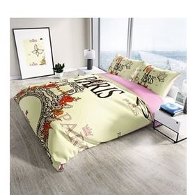 Monohome Cattleya Paris 3D Pamuk Saten Çift Kişilik Nevresim Takımı
