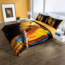 Monohome Cattleya Parrot 3d Pamuk Saten Çift Kişilik Nevresim Takımı