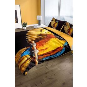 Monohome Cattleya Parrot 3d Pamuk Saten Çift Kişilik Nevresim Takımı