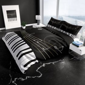 Monohome Cattleya Piano 3d Pamuk Saten Çift Kişilik Nevresim Takımı