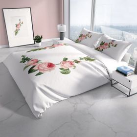 Monohome Cattleya Pinkivy 3d Pamuk Saten Çift Kişilik Nevresim Takımı