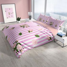 Monohome Cattleya Pinkline 3d Pamuk Saten Çift Kişilik Nevresim Takımı