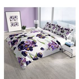 Monohome Cattleya Purple 3d Pamuk Saten Çift Kişilik Nevresim Takımı