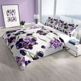 Monohome Cattleya Purple 3d Pamuk Saten Çift Kişilik Nevresim Takımı