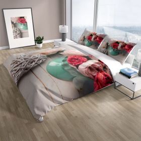 Monohome Cattleya Rose Love 3D Pamuk Saten Çift Kişilik Nevresim Takımı