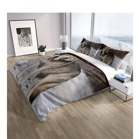 Monohome Cattleya Snow Wolf 3d Pamuk Saten Çift Kişilik Nevresim Takımı